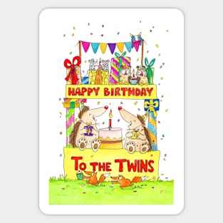 Happy Birthday to the twins Sticker